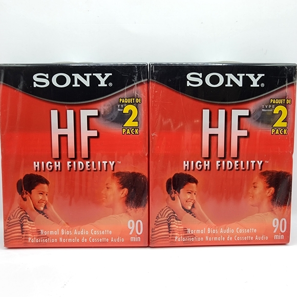 4 Sony HF 90-minute High Fidelity Normal Bias Audio Cassette Tapes Blank - Picture 1 of 2